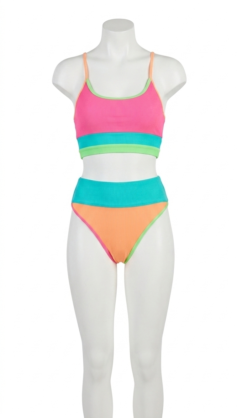 NEW BEACH RIOT emmy bikini bottoms in aqua haze